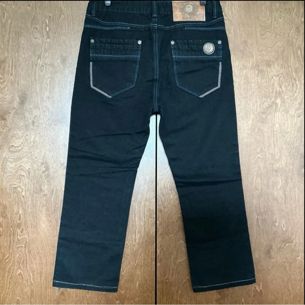 Mens Black Jeans Mens Black Denim Size 32x28 Bootcut